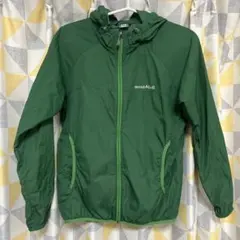 montbell 150cm グリーン フード付きウィンドブレーカー
