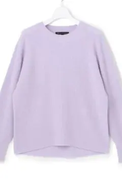 23区 ウールカシミヤ クルーネック ニット ライラック系 38 セーター