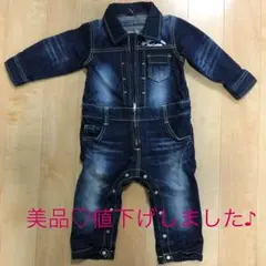 【美品】【再値下げ♪】RADCUSTOM デニムオールインワン80サイズのサムネイル