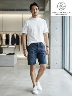 BEAUTY&YOUTH 日本製 デニムハーフパンツ L ユナイテッドアローズ