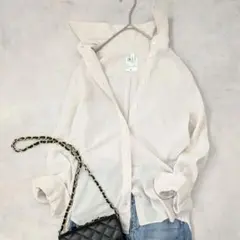 美品★MADISONBLUE マディソンブルー シアーマダムシャツ 01 Sのサムネイル