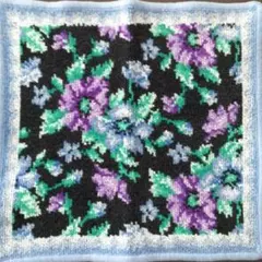 FEILER　タオルハンカチ　ハンドタオル　ブルー　花柄