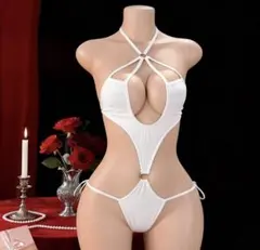 セクシー　コスプレ衣装　ハイレグ　白ビキニ　コスチューム　新品未使用　在庫少量のサムネイル