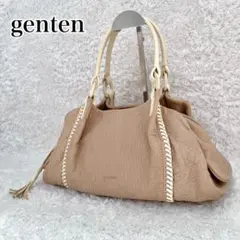 genten ウールシープ ハンドバッグ ミニボストン レザー ピンク　本革のサムネイル