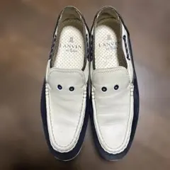 Aiko様専用 LANVIN ローファー アイボリー/ネイビー24.5cmのサムネイル