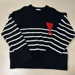 ami paris アミパリス　クルーネックボーダーニット　男女兼用 XLのサムネイル