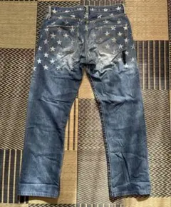 ラ*ネ様 GUAPI スターパッチ 32インチ フレアデニムパンツ US dri 