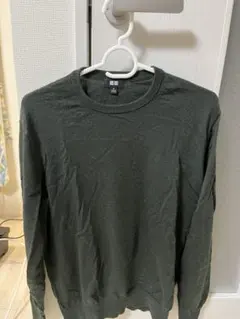 UNIQLO ダークグリーン クルーネックセーター M