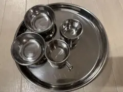 今月中！インドカレー　ミールス　プレート　カップ　ターリーセット　セット　食器のサムネイル