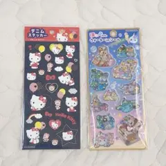 サンリオデニムステッカー キティちゃん ほっぺちゃん ウォーターinシール