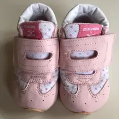 ミキハウス Mizuno コラボ ピンク ベビーシューズ　13cm