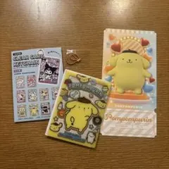 トレーディングクリアカードキーホルダーとチケット風カード　ポムポムプリン