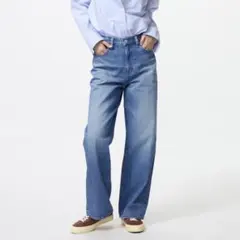 【美品】ワイドストレートジーンズ 64blue 21インチ オンライン限定サイズ