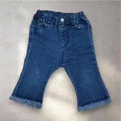 petit main♡フリンジデニムフレアパンツ