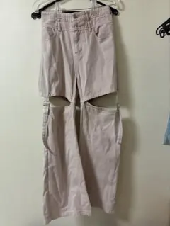 OLIVE des OLIVE ピンク カットアウトデニムパンツのサムネイル
