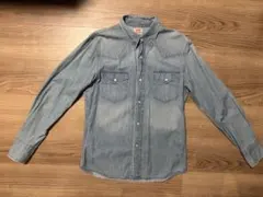 EDWIN デニム長袖シャツ ライトブルーのサムネイル