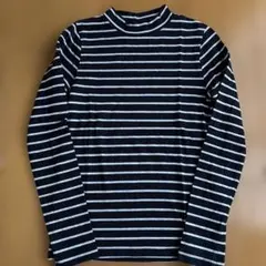 アースミュージック&エコロジー★ハイネックカットソー★黒&グレー