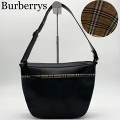 BURBERRY ワンショルダー ロゴ型推し ノバチェック ハーフムーン 総柄
