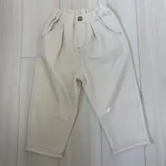 しまむら　choco 長ズボン 100cm ベージュ チェックポケット