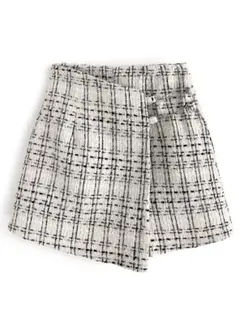 GRL♥ツイードビットチェーンラップ風ショートパンツ[gm701]