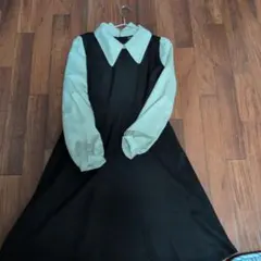 SHEIN DAZY マルチカラー パフスリーブ ワンピ 膝丈