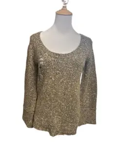 カーライフ　ベージュ ニットセーター