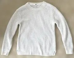 UNIQLO リブ編み綿混　 長袖ニット