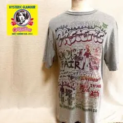 HYSTERIC GLAMOUR グレー プリント ヒスガール ロンt