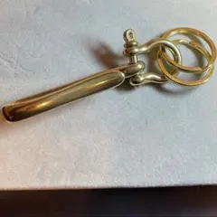 真鍮製キーフック　　カラビナ　アンティーク キーホルダー