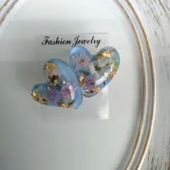 再販△】レジン ヘアゴム 菱形と猫ちゃん ブルー◡̈♥︎ アルコール