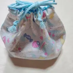 ウサギ柄(ブルー)のお弁当袋