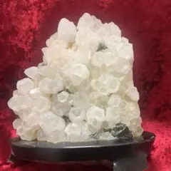 水晶クラスター黄鉄鉱入り　青森産