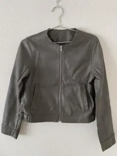 Riche glamour リシェグラマー★ノーカラーライダースジャケット