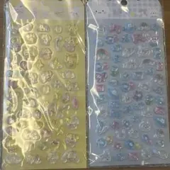 透明シール 2シートセット かわいいデザイン