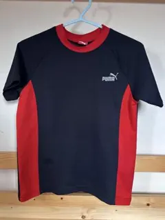 PUMA キッズ 半袖Tシャツ ネイビー×レッド140cmのサムネイル