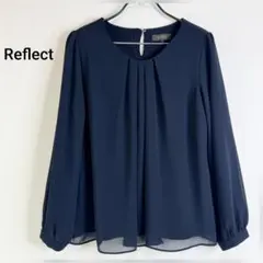 リフレクト Reflect ジョーゼットブラウス 濃紺 ネイビー 7号