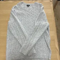 UNIQLO グレー ケーブルニットセーター L
