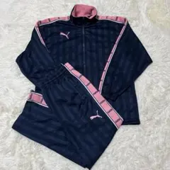 PUMA ジャージ　プージャー　上下　SS ピンク ネイビー y2k