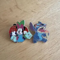 ミニー・マウス＆スティッチ ピンバッジセット