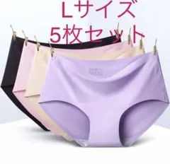 Lサイズ5枚セットレディースショーツ下着無地 シームレスショーツ
