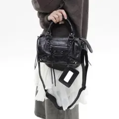 OLIVIA FENG　2WAY PARIS RETRO BAG ブラック
