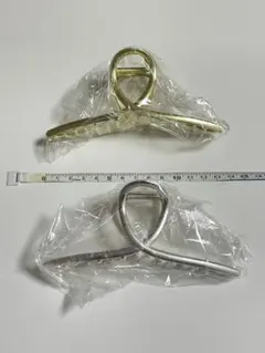 ヘアクリップ　バンスクリップ　ゴールド＋シルバー　アクセサリー　24-1534