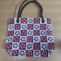 花柄パッチワークトートバッグ