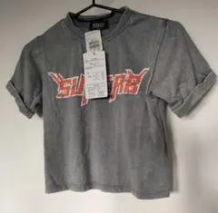 新品　140cm BASKEE スーパーロゴ グレー Tシャツ 定価1969円のサムネイル