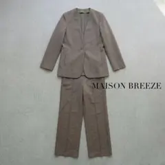 【イージーケア】MAISON BREEZE ノーカラー ワイドパンツ セット