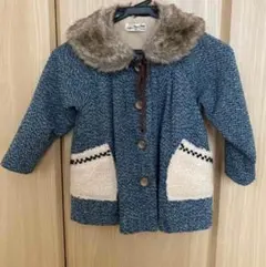 キッズ女の子コート110裏シャギー　LOVE&PEACE&MONEY