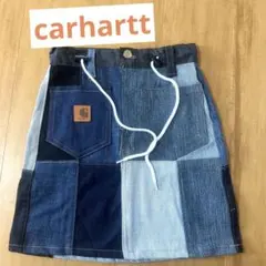一点物韓国限定Carharttパッチワークデニムスカートリメイク品のサムネイル