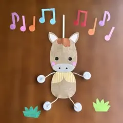 こぐまさんぶらぶら人形 ペープサート ハンドメイド 保育教材 クラフト