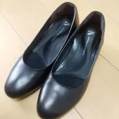 OFFICE SUPPORT パンプス 3E ブラック 幅広　25.0 美品のサムネイル