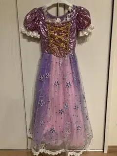 ラプンツェル風　ドレス　120 プリンセス　コスプレ　ハロウィン　仮装